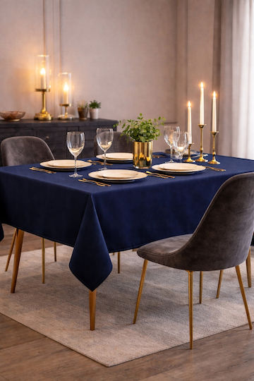 Now Art Τραπεζομάντηλο Navy Blue 145x320εκ.