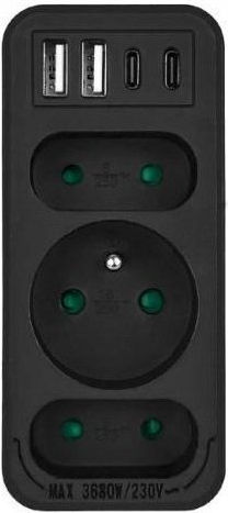 LTC Steckdosenleiste mit USB-A und 2 USB-C
