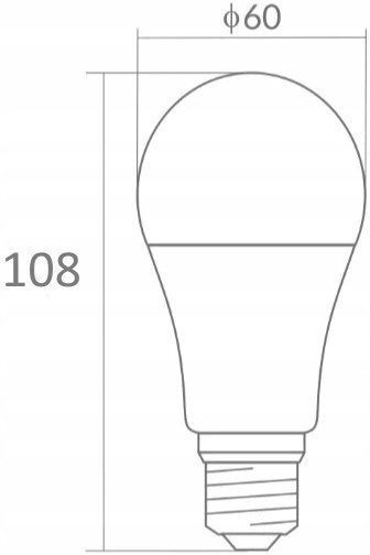 Eco Light Bec LED 9W Pentru Bază De Bec E27 Și Formă A60 Alb Cald 900 Lumen