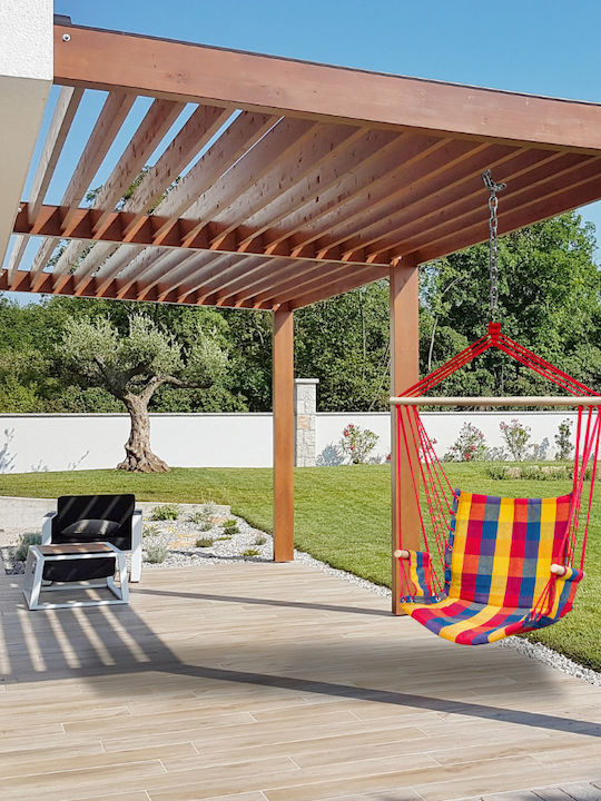 Brazilian Hammock Chair Fabric with Stand Multicolour 60x55cm Brazilian Hammock Chair Fabric with Stand Multicolour 60x55cm