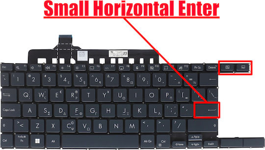Laptop Keyboard Asus Zenbook Pro 14 Duo Ux8402 Ux8402v Ux8402vv Ux8402vu Ux8402ze Ux8402za 90nb0x82-r30us0 Nsk-uac001 9z.nl5bu.001 0knb0-462hus00 9kn1-f11us13 Us Without Frame Backlit Black Code 41559usnofrbl