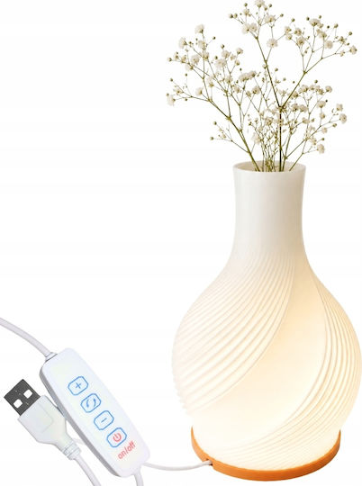 Verk Group Διακοσμητικό Φωτιστικό LED Φυσικό Λευκό Βάζο 10.5εκ.