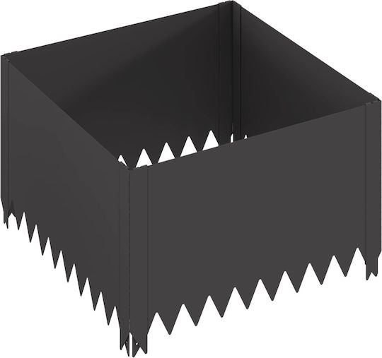 vidaXL Gardă Vie De Grădină Metalică Neagră 60x60cm 4 Bucăți