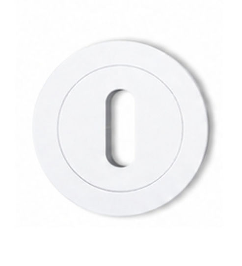 Round Rosette for Interior Door Metal Keyhole Simple Key Inox