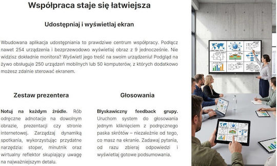 Avtek Afișaj Interactiv Tactil 65"