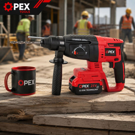 Verk Group Battery Brushless 21V 2x3Ah Impact Rotary Hammer with SDS Plus Socket