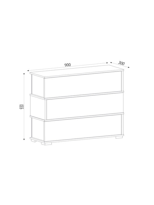 Organizator de pantofi din lemn 90x30x93cm