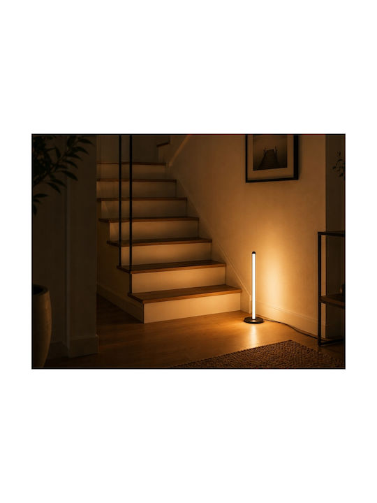 Verk Group Lampadar LED de podea Î50xL1.5cm cu lumină RGB Negru