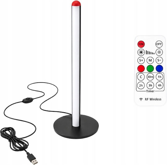 Verk Group LED Φωτιστικό Δαπέδου Υ50xΜ1.5εκ. με RGB Φως Μαύρο