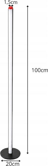 Verk Group LED Φωτιστικό Δαπέδου Υ100xΜ1.5εκ. με Ψυχρό Λευκό Φως Λευκό