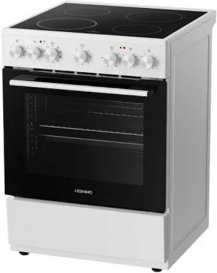 Eskimo Κουζίνα 70lt με Κεραμικές Εστίες Π60εκ. Wh