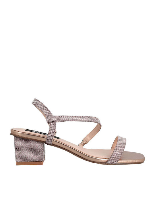 Y5676 Sandale cu strasuri Bronze