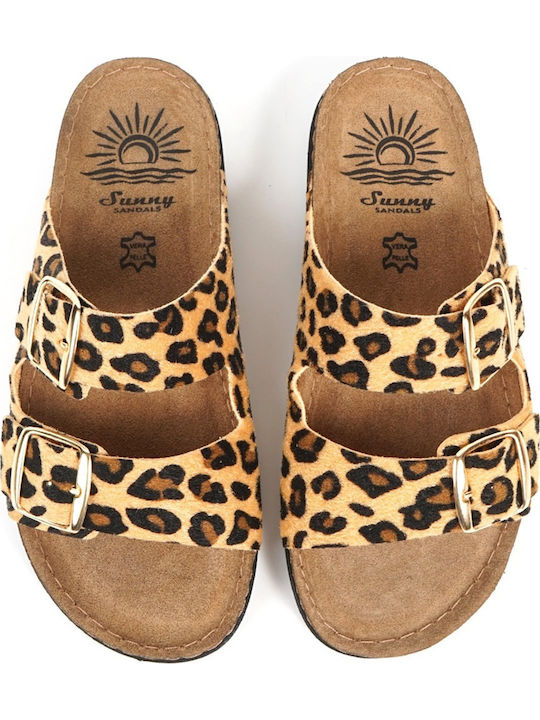 Sandale Casual Damă Leopard de Piele