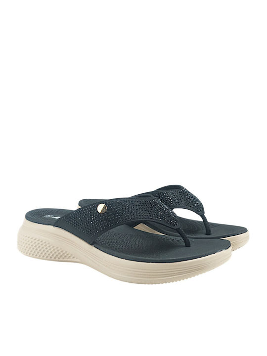Damen Flache Sandalen Schwarz