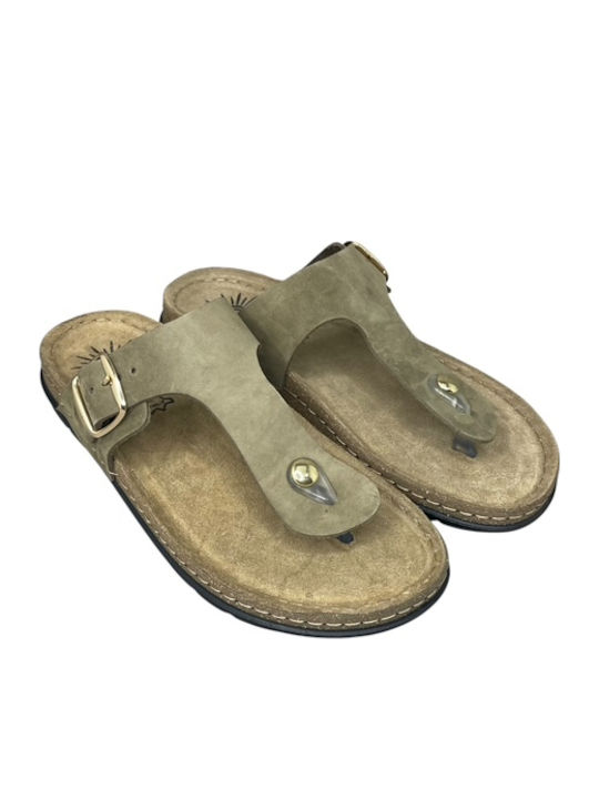 Sienna Sandale Casual Damă Anatomici De Piele Kaki
