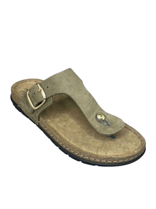 Sienna Sandale Casual Damă Anatomici De Piele Kaki