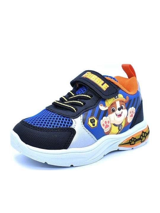 Παιδικά Sneakers με Σκρατς & Φωτάκια Μπλε