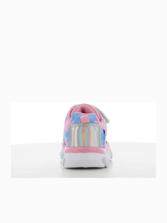 Kids Sneakers with Hoop & Loop Closure and Blue Lights