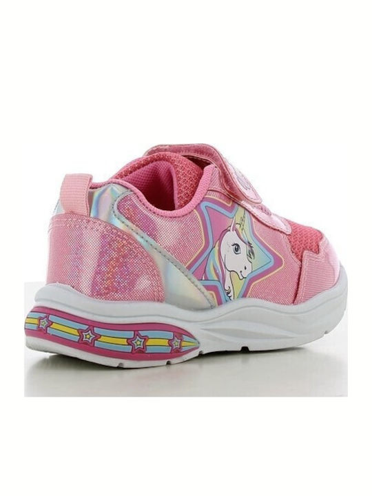 Unicorn Παιδικά Sneakers με Φωτάκια Φούξια