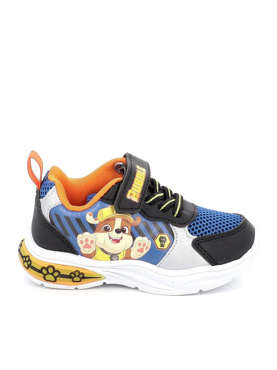 Παιδικά Sneakers με Σκρατς & Φωτάκια Μπλε