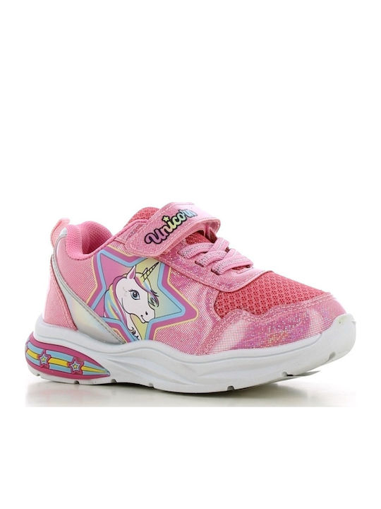 Unicorn Παιδικά Sneakers με Φωτάκια Φούξια