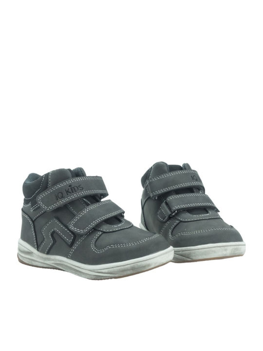 Rafal Lederne Kinderstiefeletten mit Klettverschluss Gray