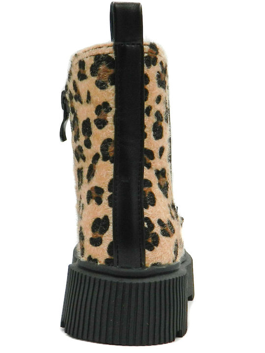 Leather Kids Boots with Zipper Black