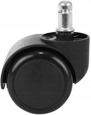 Caster for Office Chair Made of Rubber 5 Pieces Black