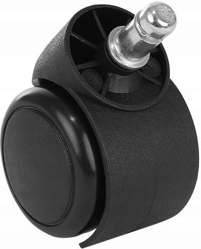 Caster for Office Chair Made of Rubber 5 Pieces Black