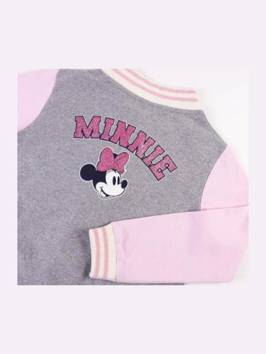 Kinder-Sweatshirt Strickjacke Rosa Minnie