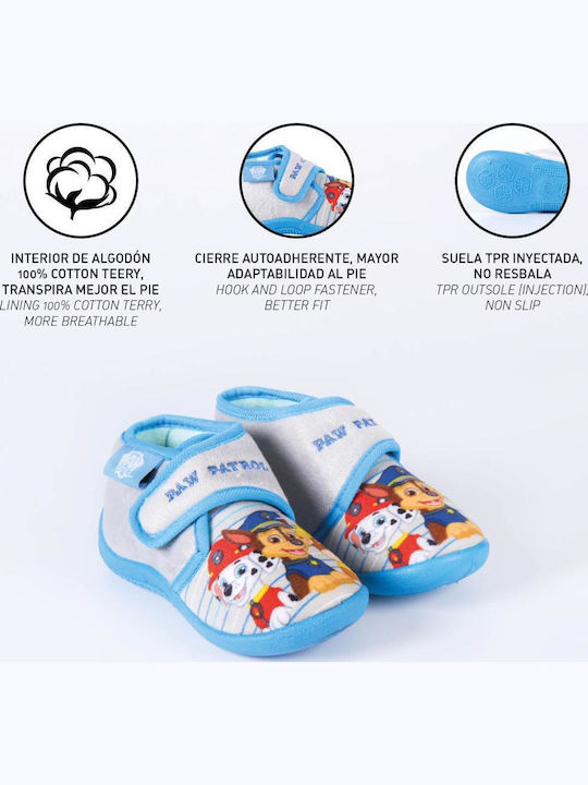 Paw Patrol Kids Slippers Boots Light Blue