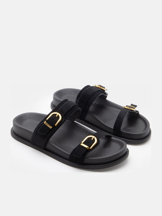 Sandale Casual Damă Flatforme Negre