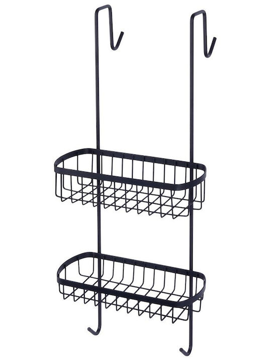 Vilde Wall Mounted Bathroom Shelf Metallic Black