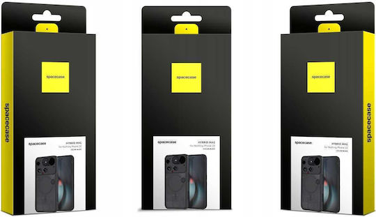 Spacecase Hybrid Mag Rückseite Umschlag Silikon Schwarz (Nothing Phone (3))
