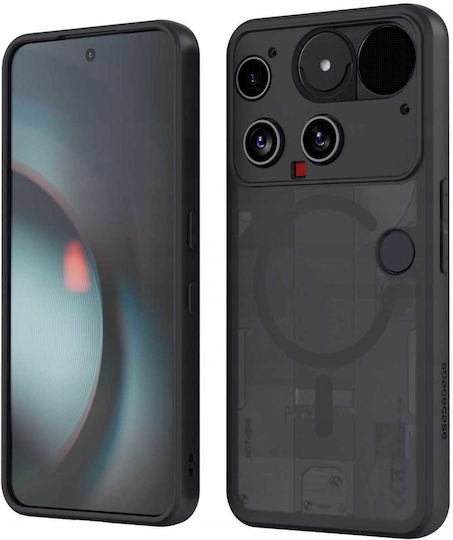 Spacecase Hybrid Mag Rückseite Umschlag Silikon Schwarz (Nothing Phone (3))