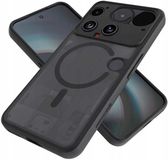 Spacecase Hybrid Mag Rückseite Umschlag Silikon Schwarz (Nothing Phone (3))