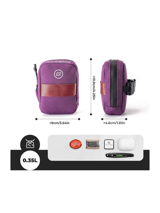 Rockbros Bicycle Saddle Bag 0.35lt Purple