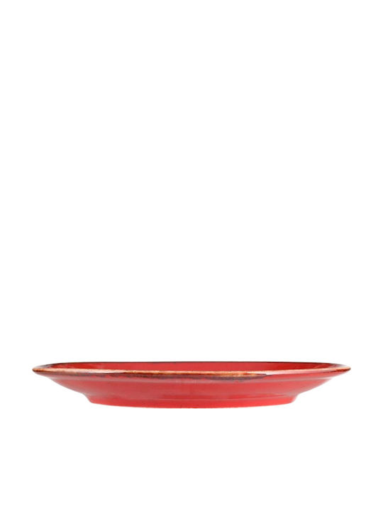Porland Runde Servierplatte Rot mit einem Durchmesser von 28cm