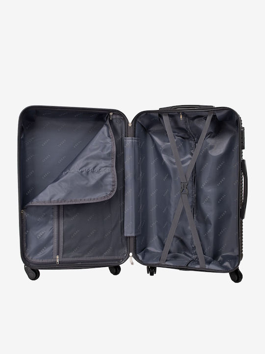 KREAL Голям Куфар за Пътуване Твърд Dark Gray с 4 Колелца Височина 77см