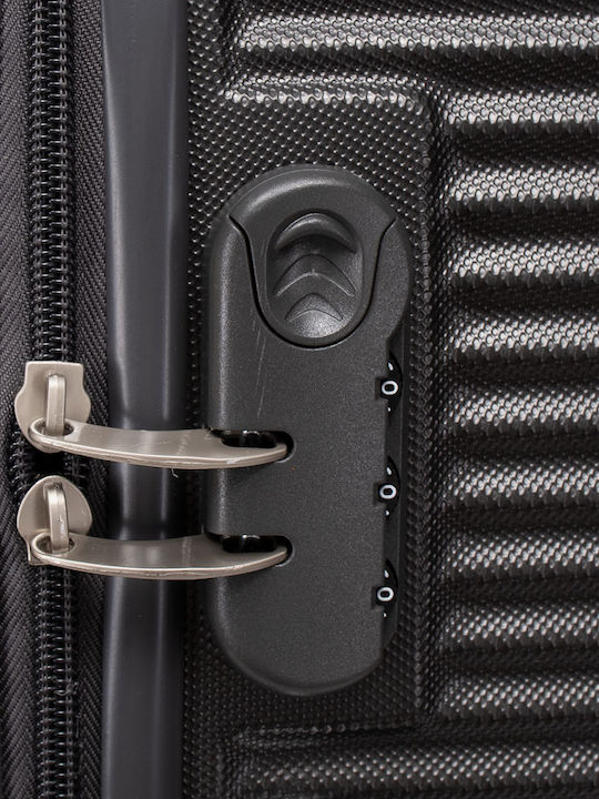 KREAL Среден Куфар за Пътуване Твърд Dark Gray с 4 Колелца Височина 67см