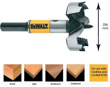 DEWALT Bohrer für Holz Γυψοσανίδα 51mm