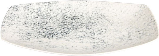 Porland Porcelain Oval Serving Platter Grey 27x16cm