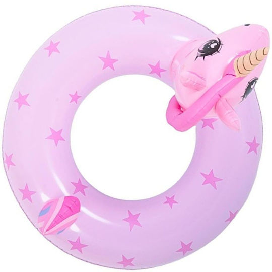 Aufblasbarer Schwimmring 70x70cm Rosa Einhorn 35657 Rosa