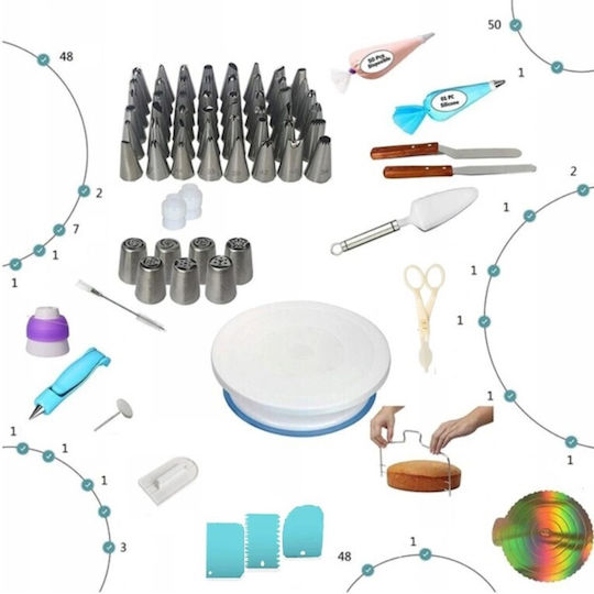 Set Pungi De Patiserie De Unică Folosință Din Plastic 1cm 124 Bucăți ZT1XJ53QWS180