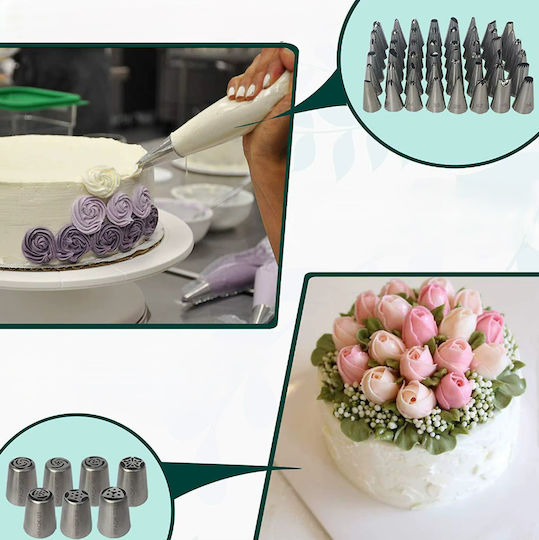 Set Pungi De Patiserie De Unică Folosință Din Plastic 1cm 124 Bucăți ZT1XJ53QWS180