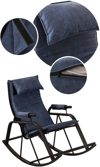 SteweHome Schaukelnder Sessel Dunkelblau 90x120cm