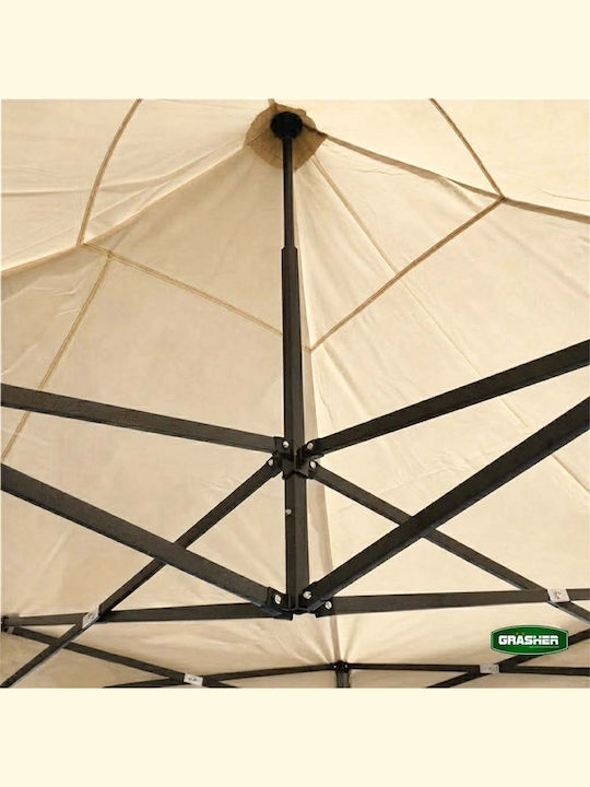 Grasher Gazebo Pliabil De Grădină Bej 3x3m