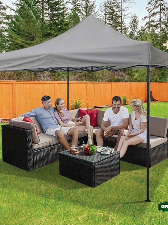 Grasher Zusammenklappbares Garten Gazebo Beige 3x3m