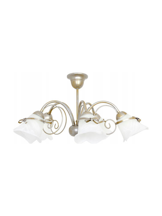 Luminex Kokarda Gold Ceiling Light with E14 Socket