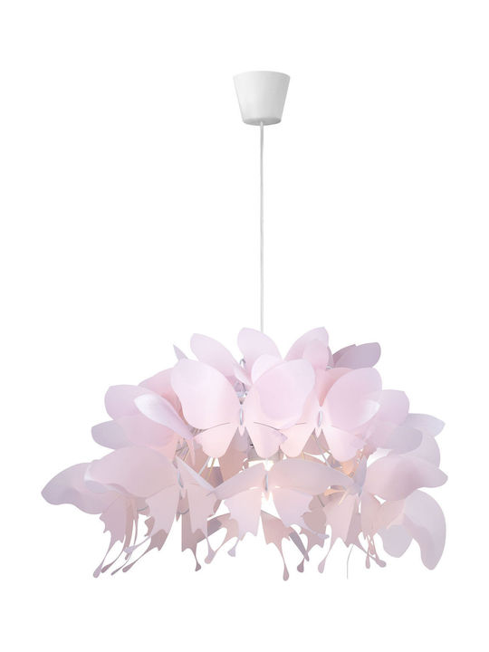 Light Prestige Κρεμαστό Φωτιστικό Ροζ με Ντουί E27 115x50x50εκ.
